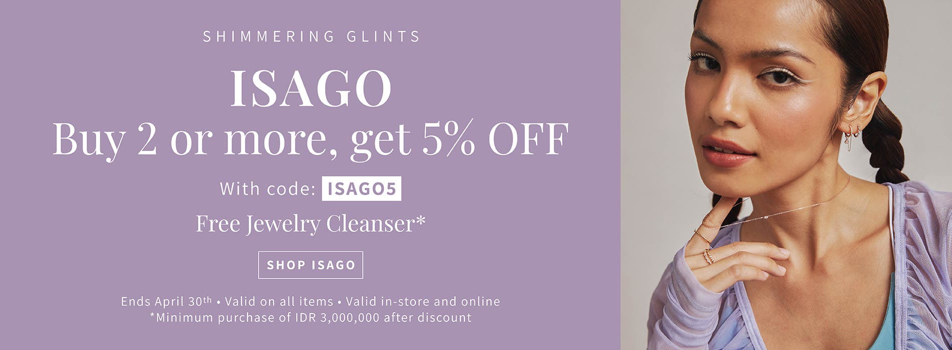 Isago Accessories Page Promo Banner